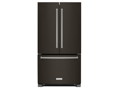 KitchenAid Black Stainless Steel French Door Refrigerator (25.2 Cu. Ft.) - KRFF305EBS