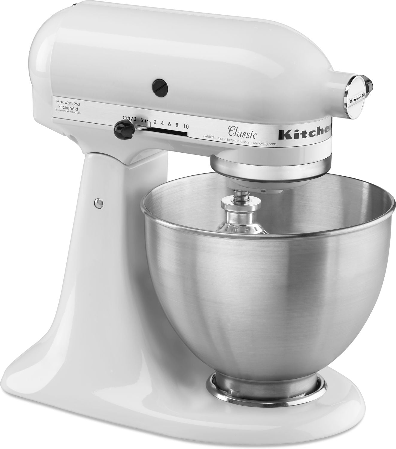 KitchenAid White  Classic Series 4.5-Quart Stand Mixer - K45SSWH