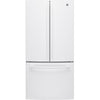GE White Counter-Depth French Door Refrigerator (18.6 Cu. Ft.) - GWE19JGLWW