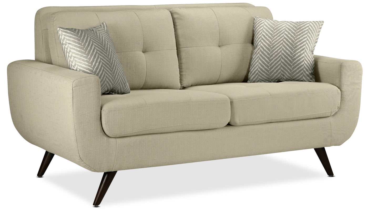 Julian Sofa and Loveseat Set - Beige