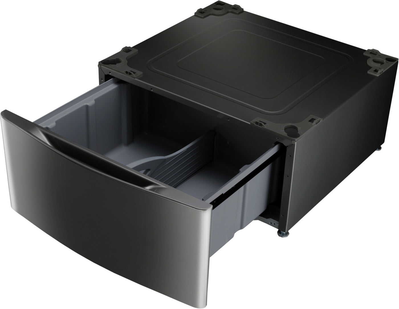 LG Appliances Black Stainless Steel 13" Laundry Pedestal w/ Storage - WDP4K