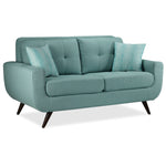 Julian Sofa and Loveseat Set - Teal