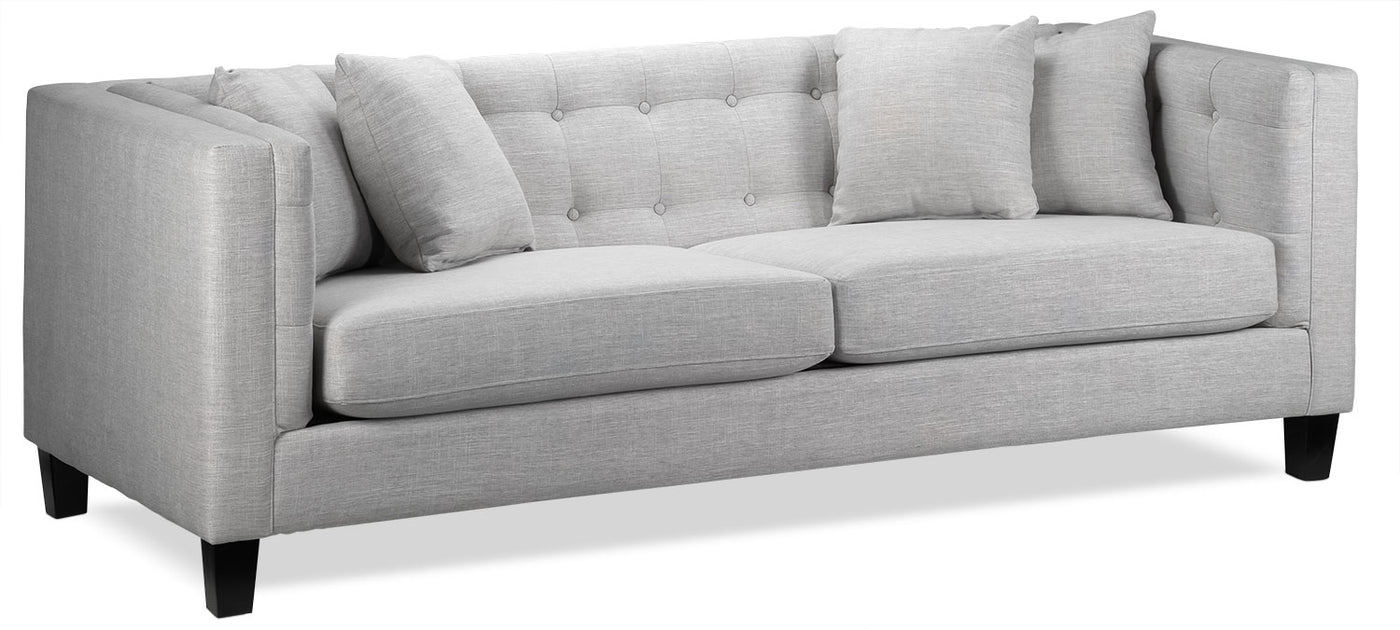 Astin Sofa, Loveseat and Chair and a Half Set - Grey