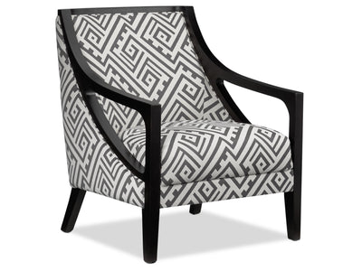 Rowena Accent Chair - White and Grey