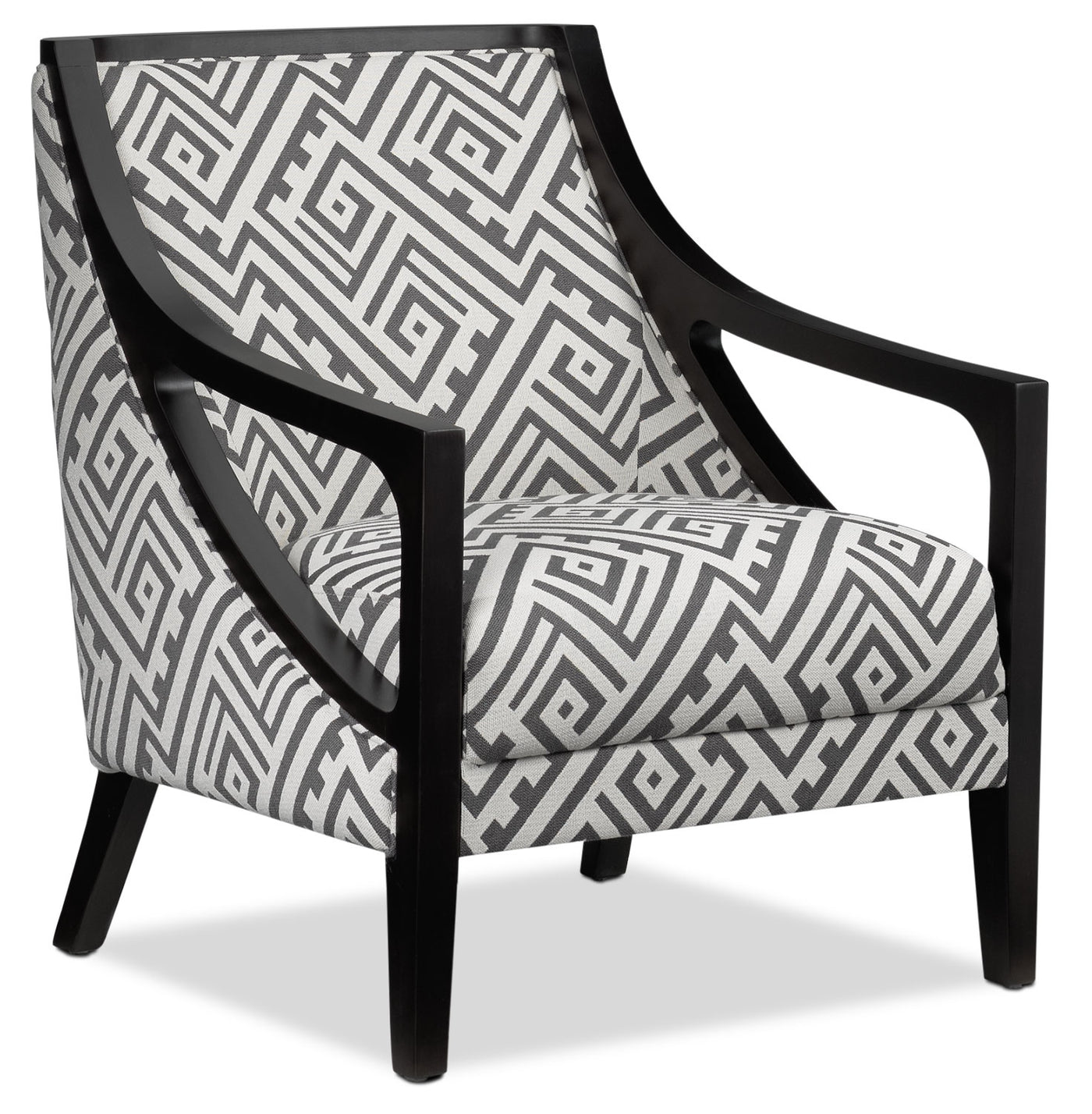 Rowena Accent Chair - White and Grey