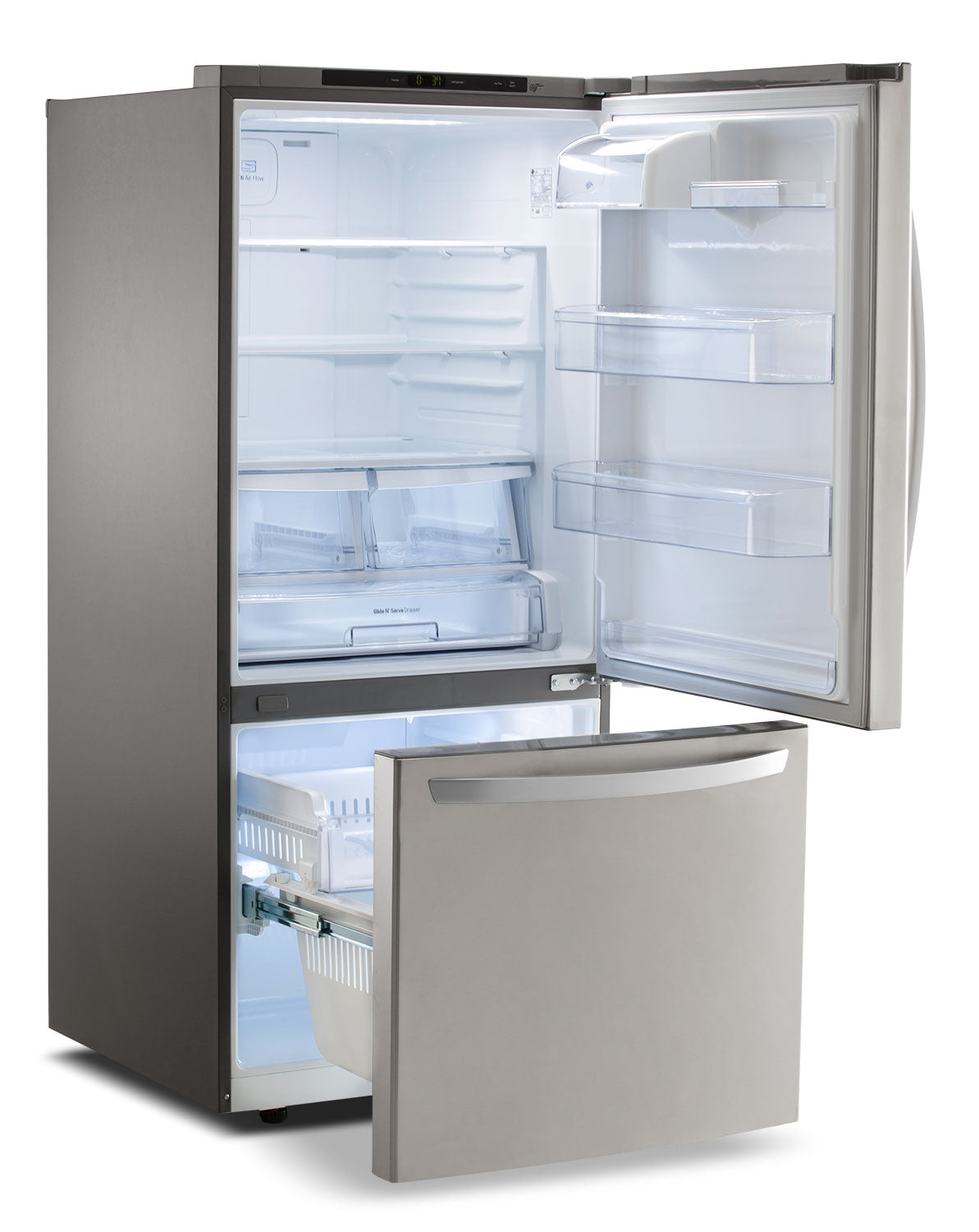LG Appliances Stainless Steel Bottom-Freezer Refrigerator (22.1 Cu. Ft.) - LDNS22220S