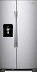 Whirlpool 35.5" 25 cu. Ft. Stainless Steel Side-by-Side Refrigerator - WRS555SIHZ