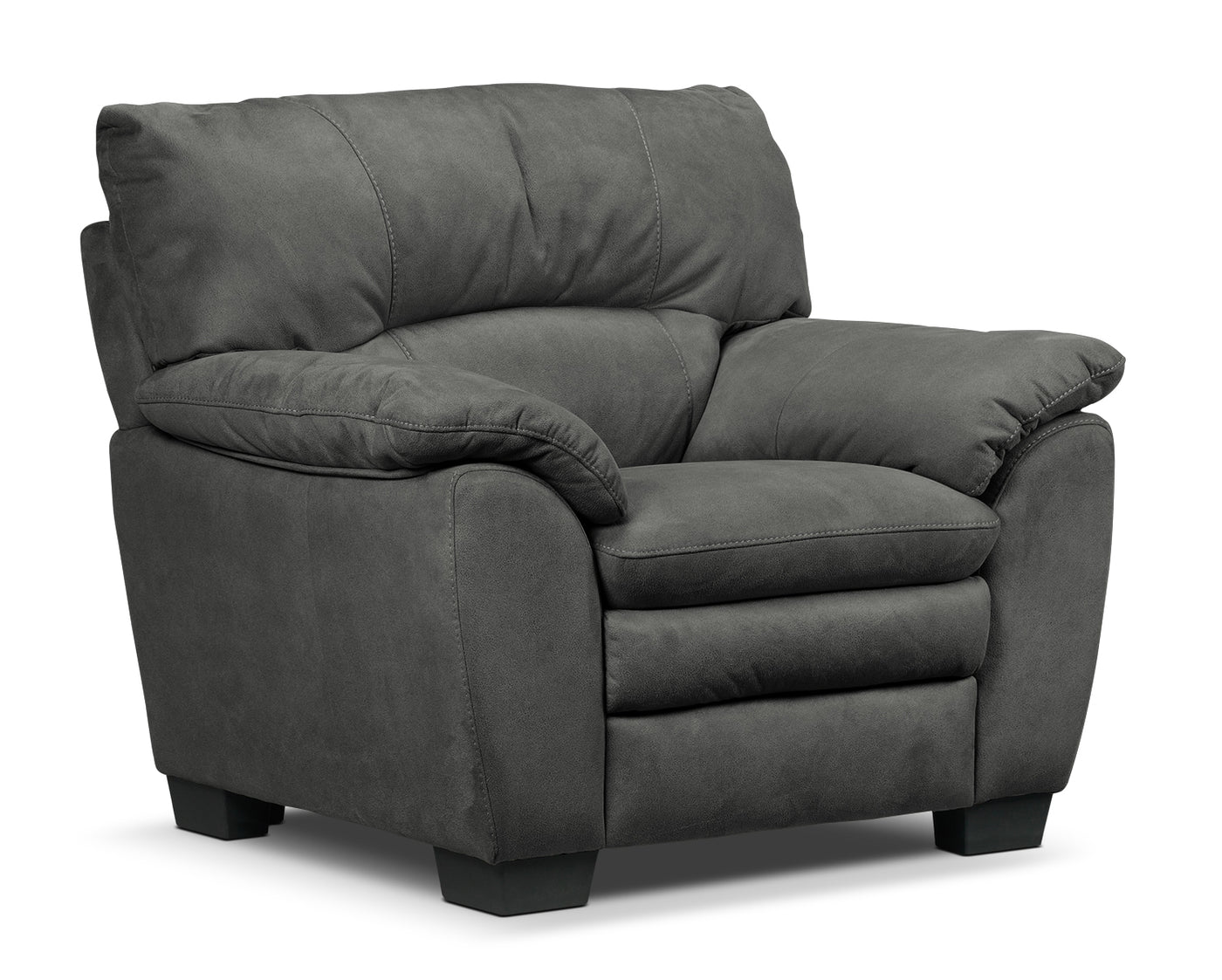 Kelleher Sofa, Loveseat and Chair Set - Charcoal