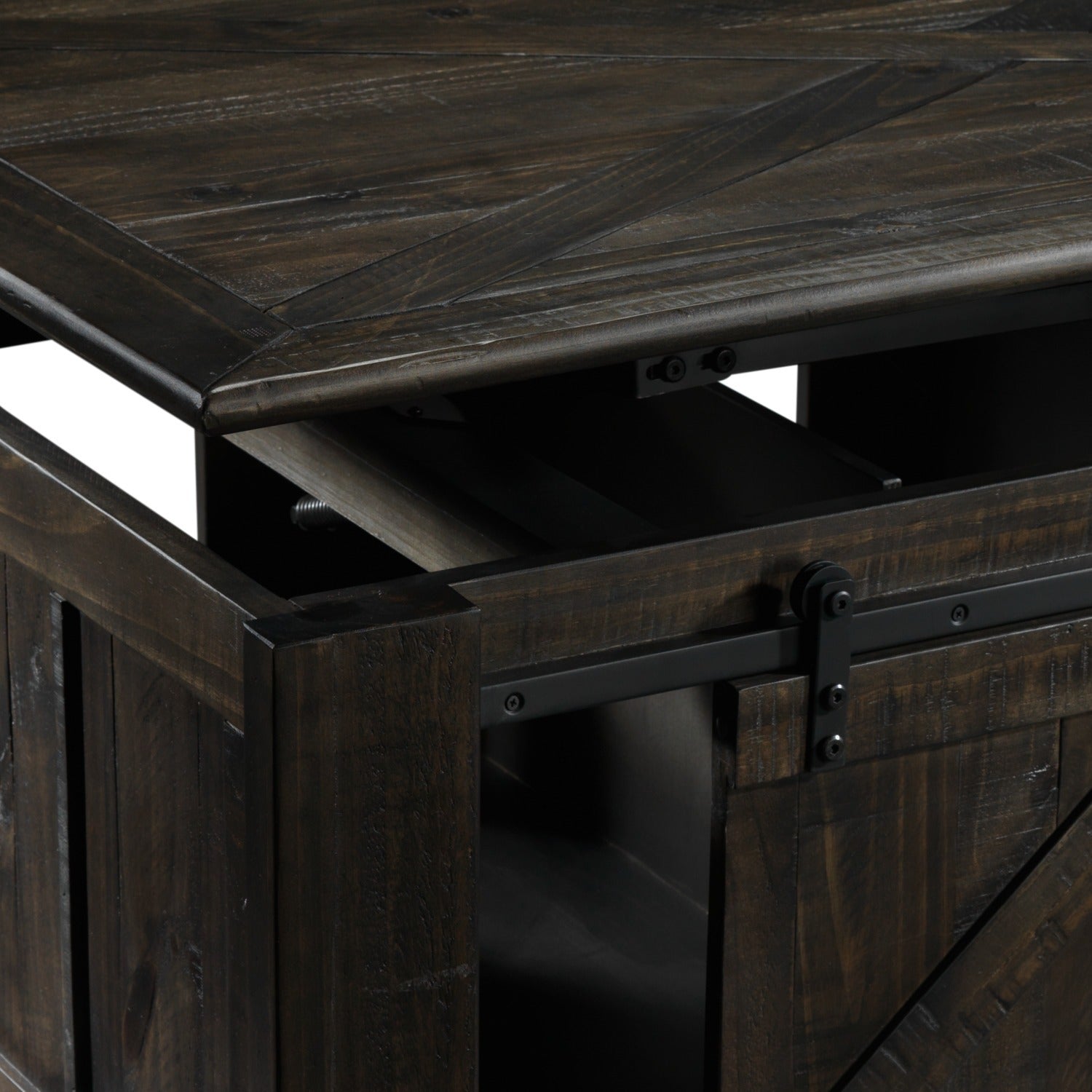 Gable 50" Lift-Top Coffee Table - Weathered Charcoal