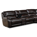 Santorini 6-Piece Power Reclining Sectional - Walnut