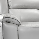 Holton Leather 5-Piece Sectional with Right-Facing Chaise - Grey