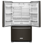 KitchenAid Black Stainless Steel French Door Refrigerator (25.2 Cu. Ft.) - KRFF305EBS