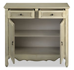 Beasley Accent Cabinet with Drawers - Antique White and Grey