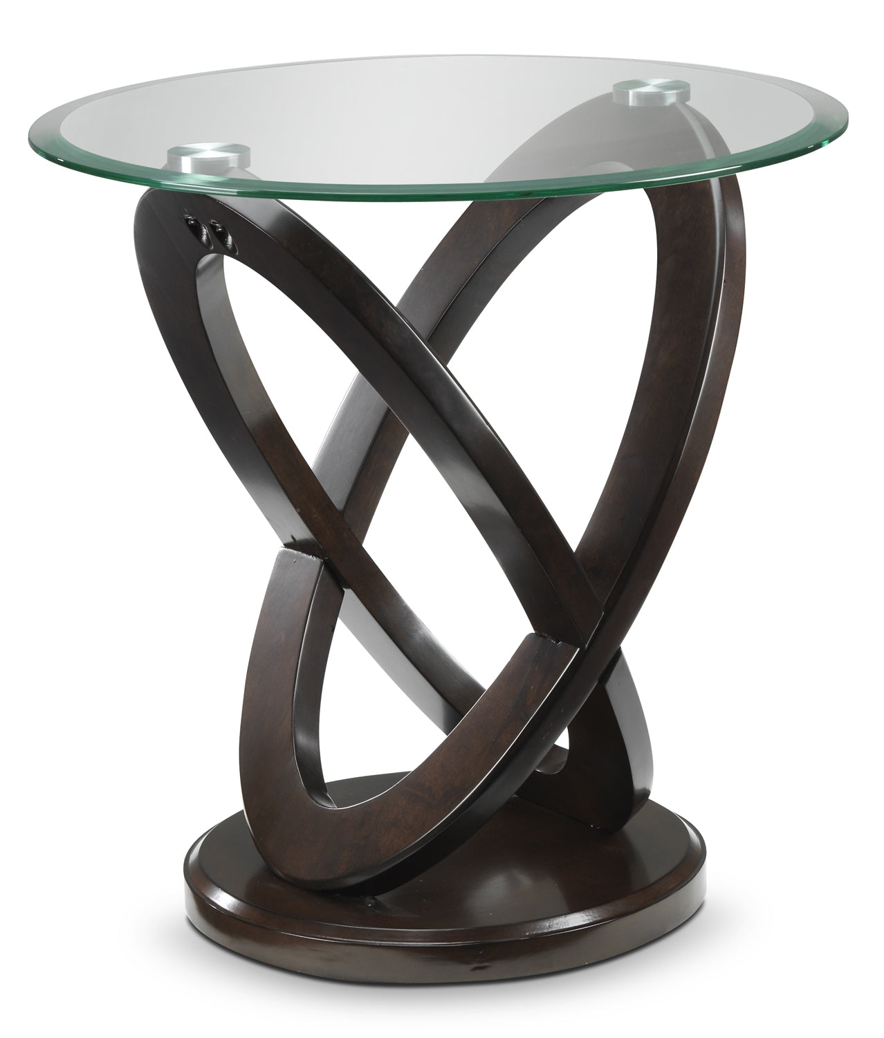 Atomic 26" End Table - Brown Cherry