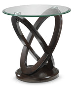 Atomic 26" End Table - Brown Cherry