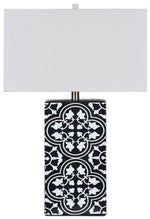 Catalina 27" Table Lamp - Black and White