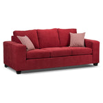 Fava Sofa and Loveseat Set - Red