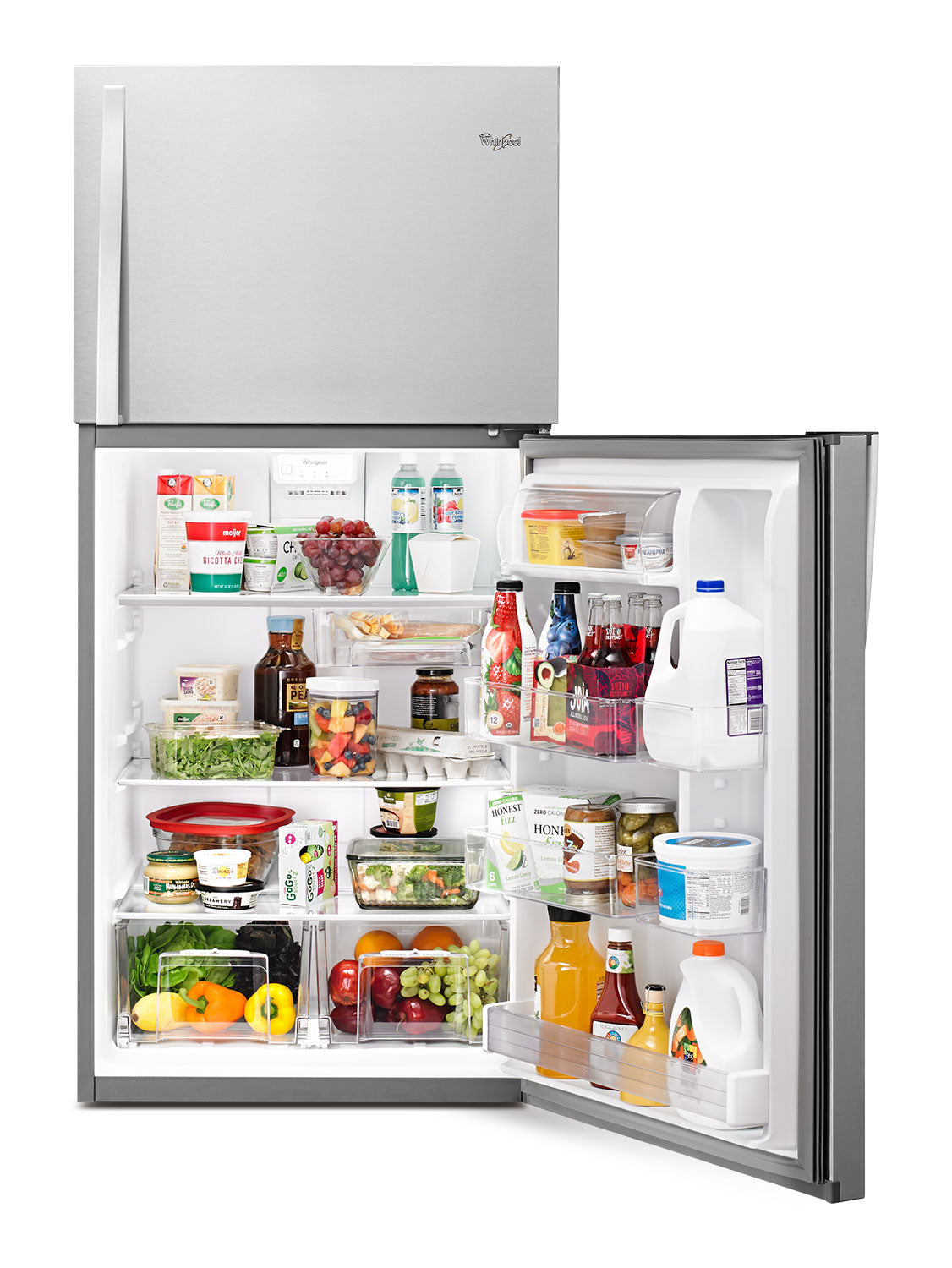 Whirlpool Monochromatic Stainless Steel Top-Freezer Refrigerator (19.2 Cu. Ft.) - WRT519SZDM