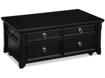 Turner 46" Lift-Top Coffee Table - Black
