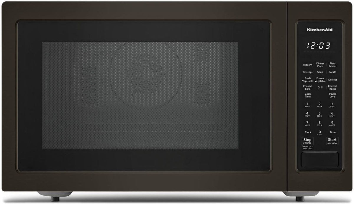 KitchenAid Black Stainless Steel Countertop Microwave (1.5 Cu. Ft.) - KMCC5015GBS