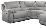 Pasadena 5-Piece Reclining Sectional with Right-Facing Chaise - Light Grey