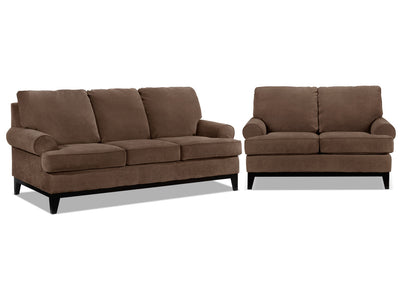 Crizia Sofa and Loveseat Set - Coffee