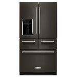 KitchenAid Black Stainless Steel French Door Refrigerator (25.8 Cu. Ft.) - KRMF706EBS