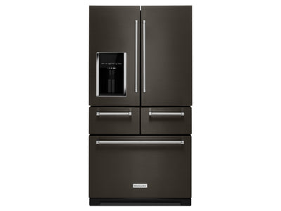 KitchenAid Black Stainless Steel French Door Refrigerator (25.8 Cu. Ft.) - KRMF706EBS