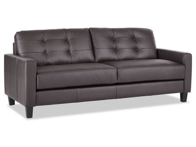 Kylie Leather Sofa - Coffee