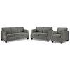 Agnes Sofa, Loveseat and Chair Set - Slate