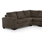 Danielle 3-Piece Sectional with Right-Facing Corner Wedge - Java