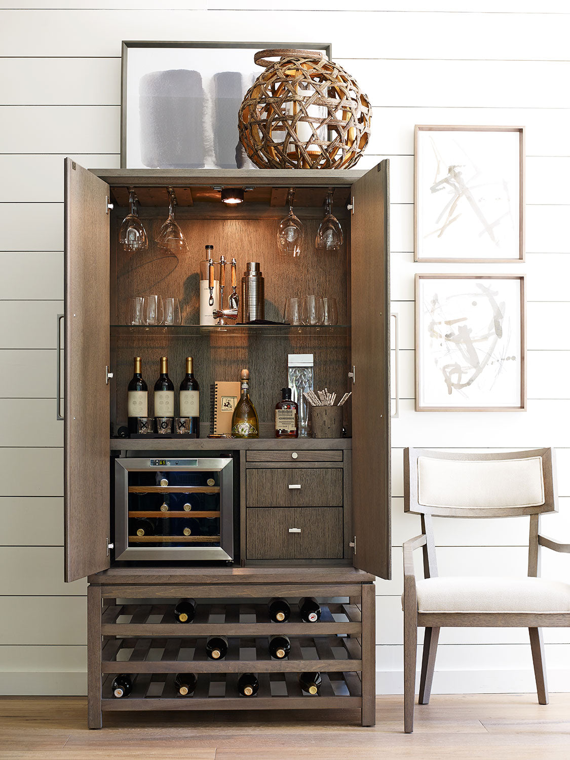 Rachael Ray Highline Bar Cabinet - Greige