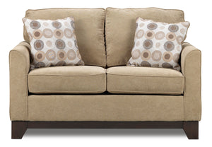 Sand Castle Loveseat - Light Brown