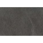 Stampede Leather Ottoman - Charcoal