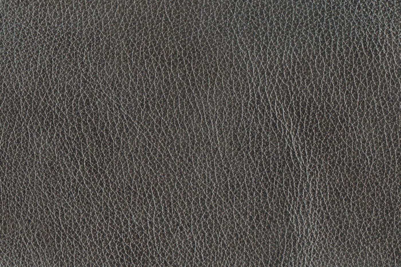 Stampede Leather Ottoman - Charcoal