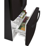 GE Black Counter-Depth French Door Refrigerator (18.6 Cu. Ft.) - GWE19JGLBB