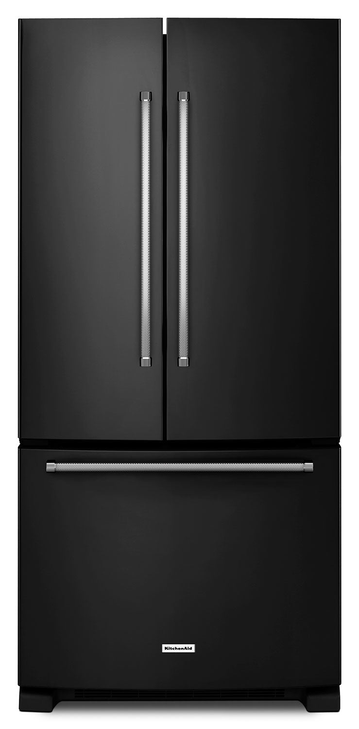KitchenAid Black French Door Refrigerator (22 Cu. Ft.) - KRFF302EBL
