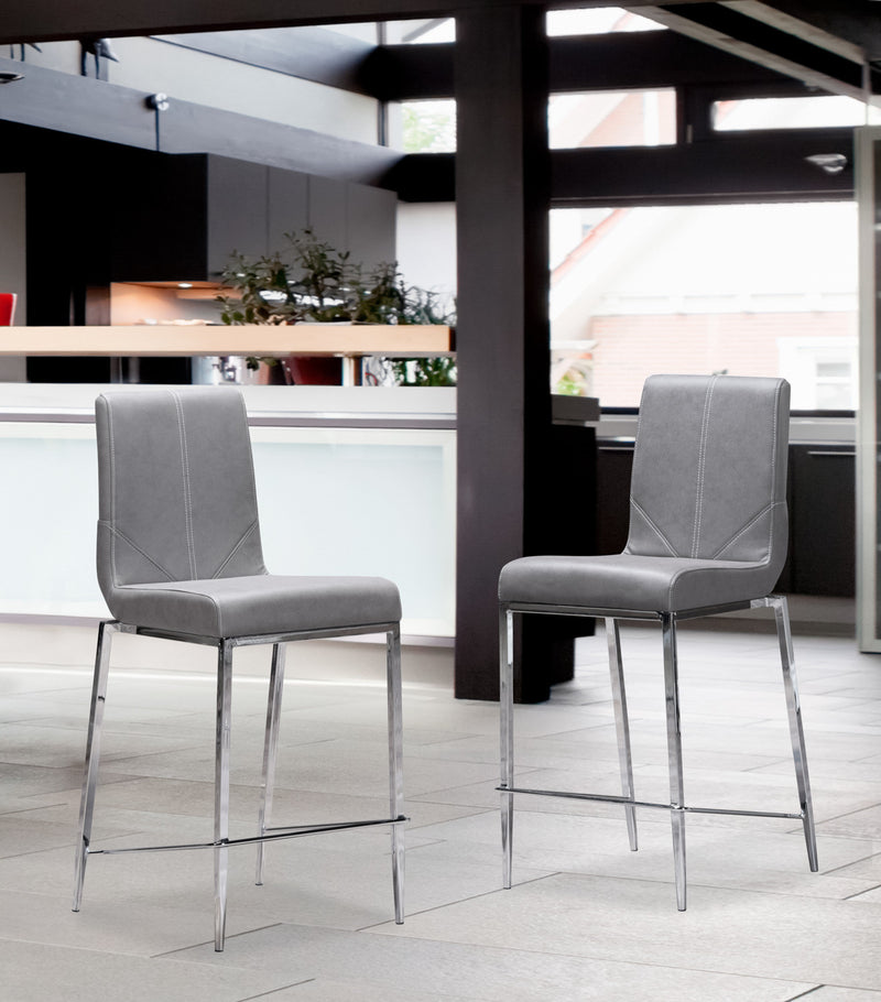 Prescott Counter Height Stool Grey Leon's