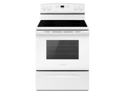 Amana White Freestanding Electric Range (4.8 Cu. Ft.) - YAER6303MFW