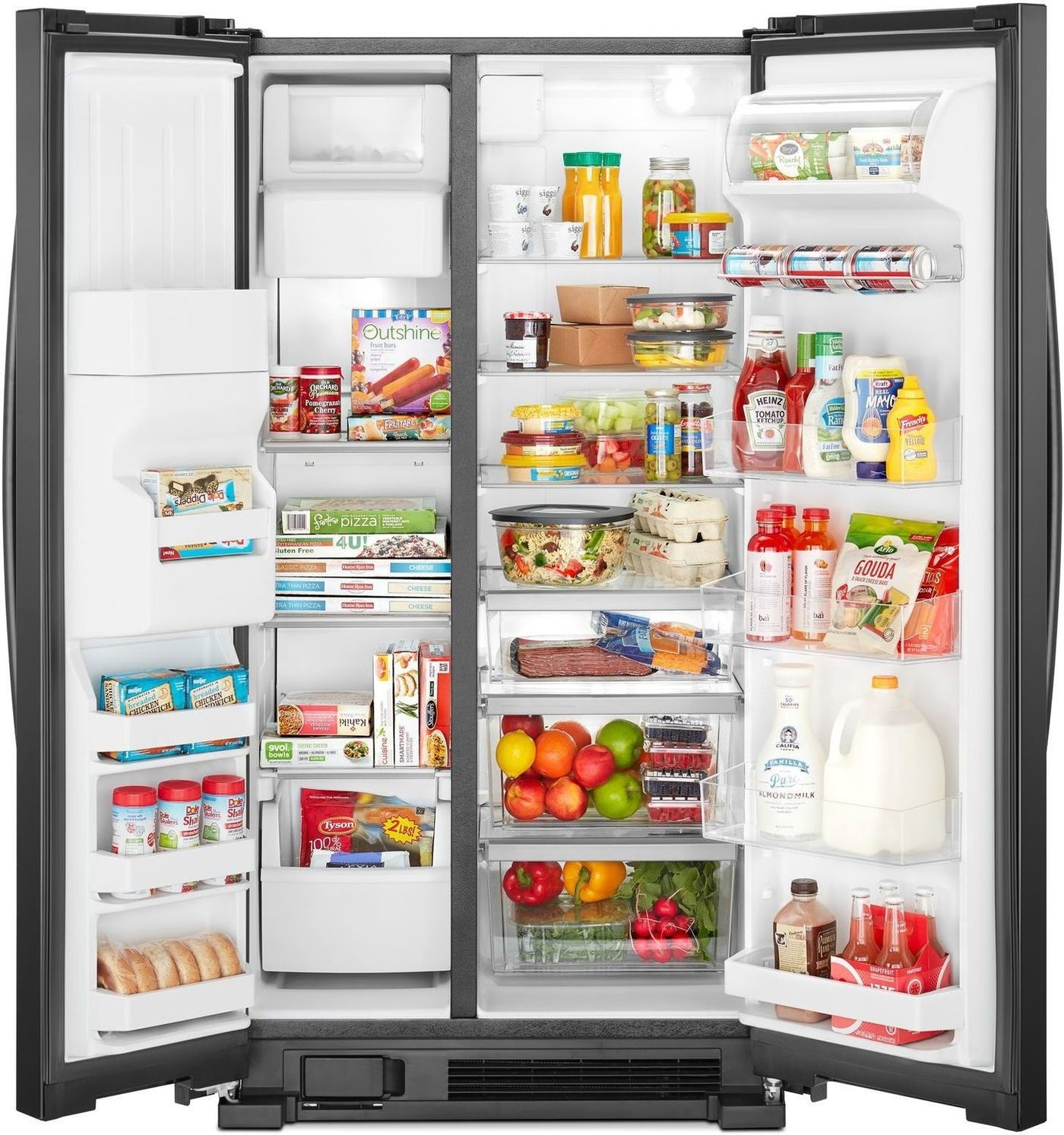 Whirlpool Black Side-by-Side Refrigerator (21 Cu. Ft.) - WRS331SDHB