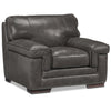 Stampede Leather Chair - Charcoal