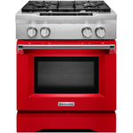 KitchenAid Signature Red Slide-In Dual Fuel True Convection Range (4.1 Cu. Ft.) - KDRS407VSD