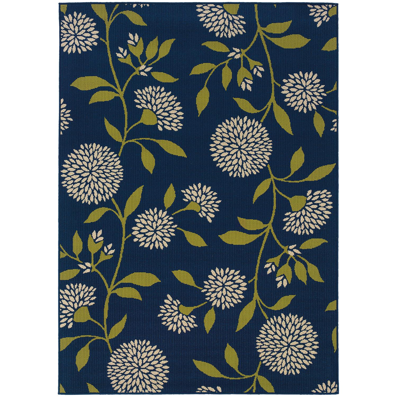 Lagoon W8327LL Floral Indoor/Outdoor Area Rug (7'10"X10'10")