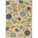 Lagoon W8327YL Floral Indoor/Outdoor Area Rug (3'7"X5'6")