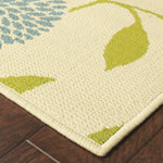 Lagoon W8327YL Floral Indoor/Outdoor Area Rug (7'10"X10'10")