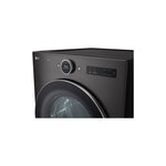 LG Black Steel 7.4 cu. ft. Ultra Large Capacity Smart Front Load Dryer with Built-In Intelligence & TurboSteam® - DLEX6700B