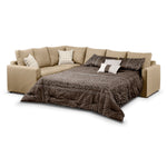 Athina 2-Piece Sectional with Right-Facing Queen Sofa Bed  - Mushroom
