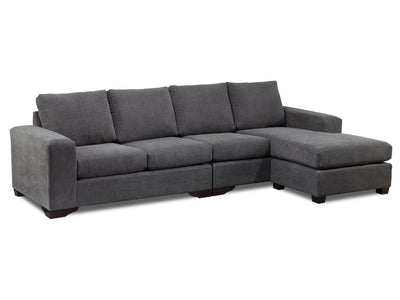 Danielle 2-Piece Sectional with Right-Facing Chaise - Grey