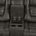 Dakota Power Reclining Loveseat - Charcoal