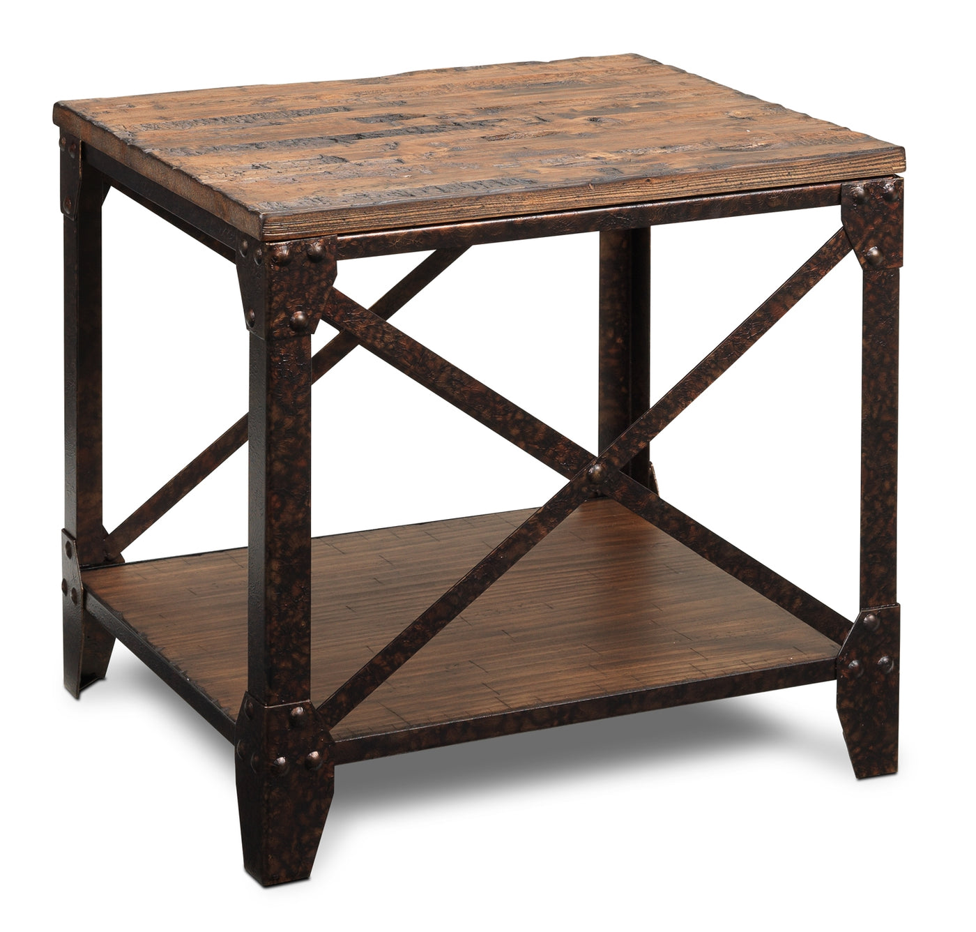 Pinebrook End Table - Distressed Natural Pine